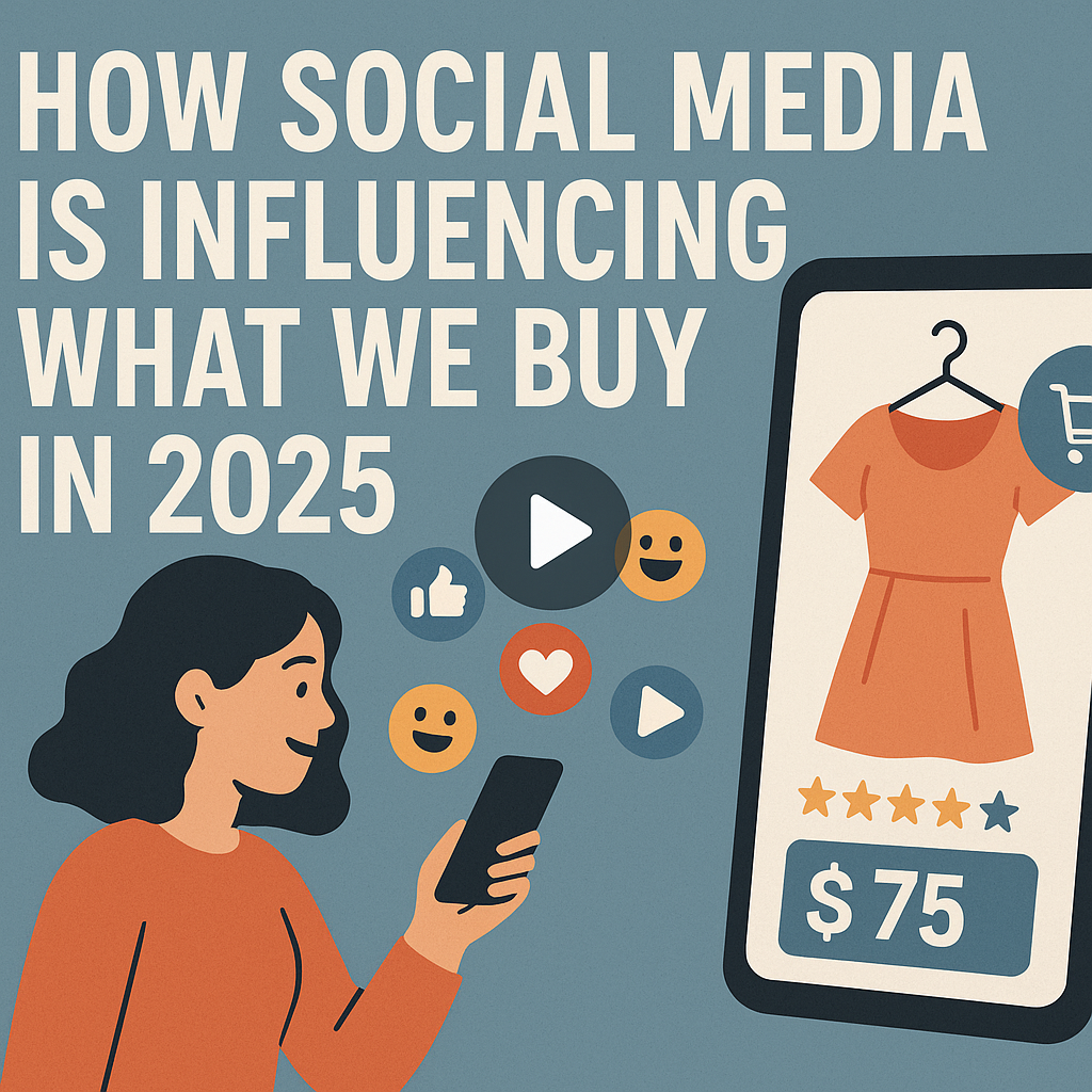 Illustrating showing how social media influencers shopping in 2025 